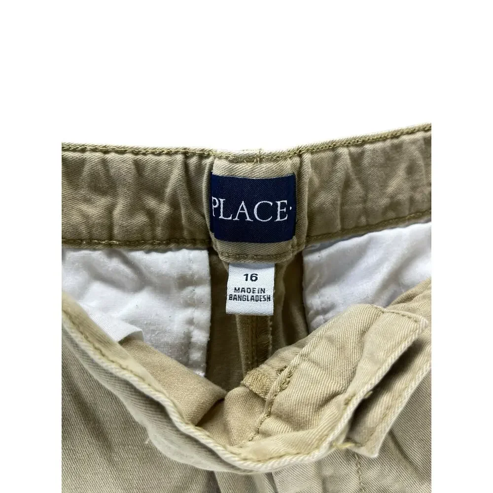The Children's Place Boys' Beige Khaki Shorts Kids Youth Size 16